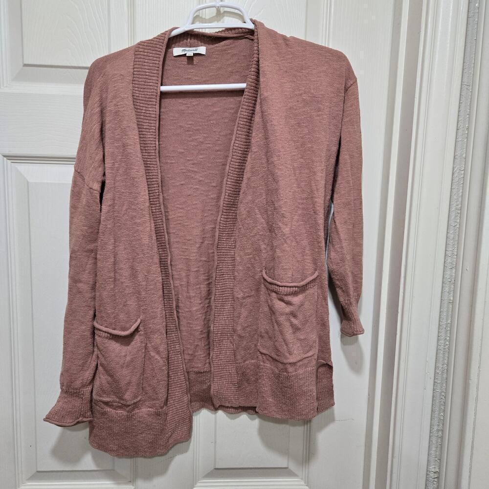 Madewell Cardigan XXS Mauve Open Front Cozy Knit - Picture 6 of 11